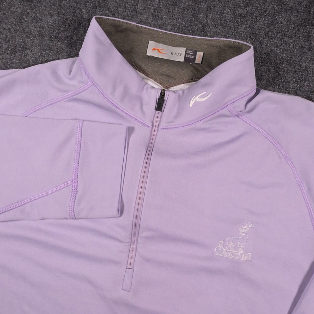 KJUS Keano Pullover Mens 2XL Lavender UPF Lightweight 1/2 Zip Sanctuary Golf